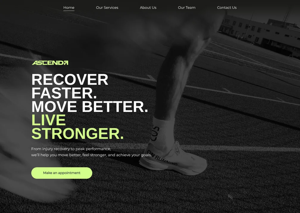 Home page of the Ascend website