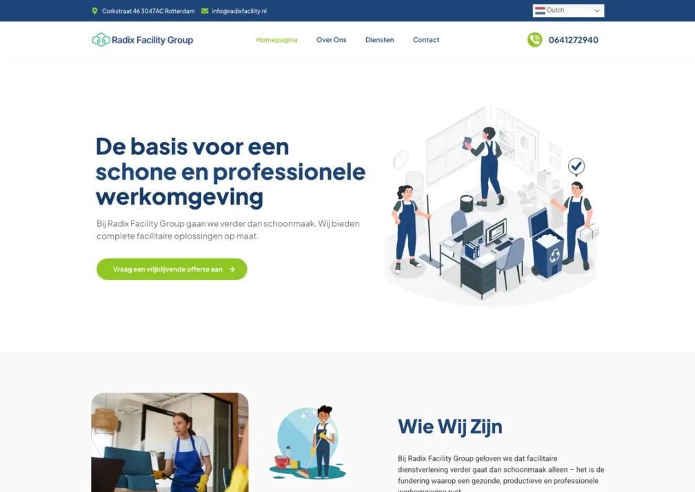Home page of the Radix Facility website